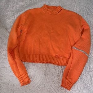 Heron Preston orange sweater